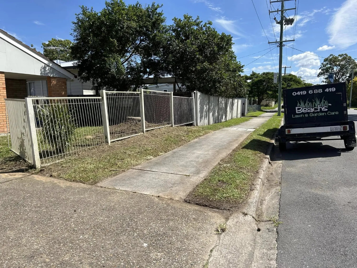 Same footpath after Beachs Lawn cleanup
